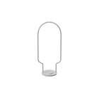 Silver metal lantern on a white background