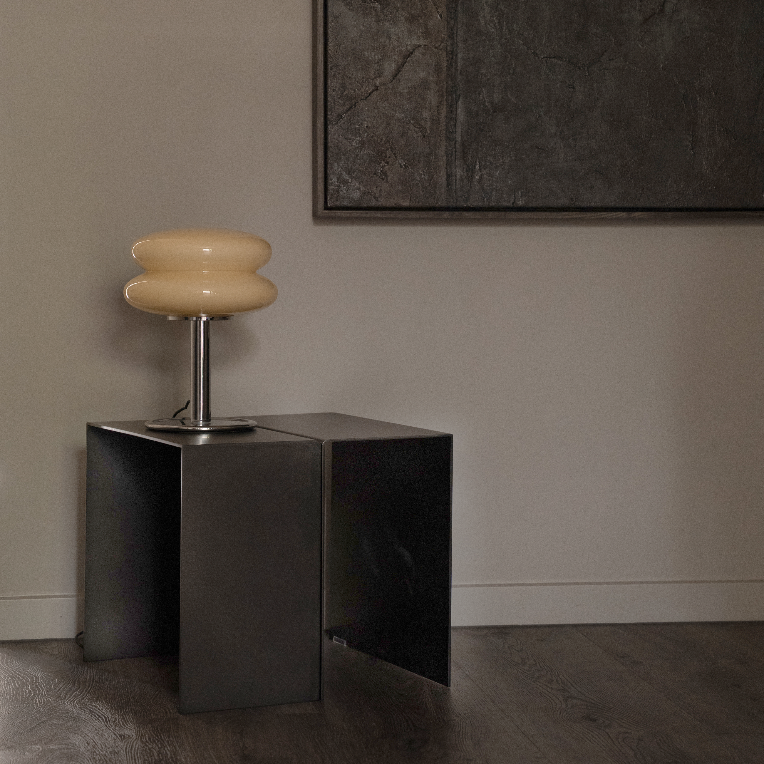 EIRA Occasional Side Table | U Shaped + Open Side