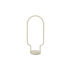 Butter yellow metal lantern on a white background