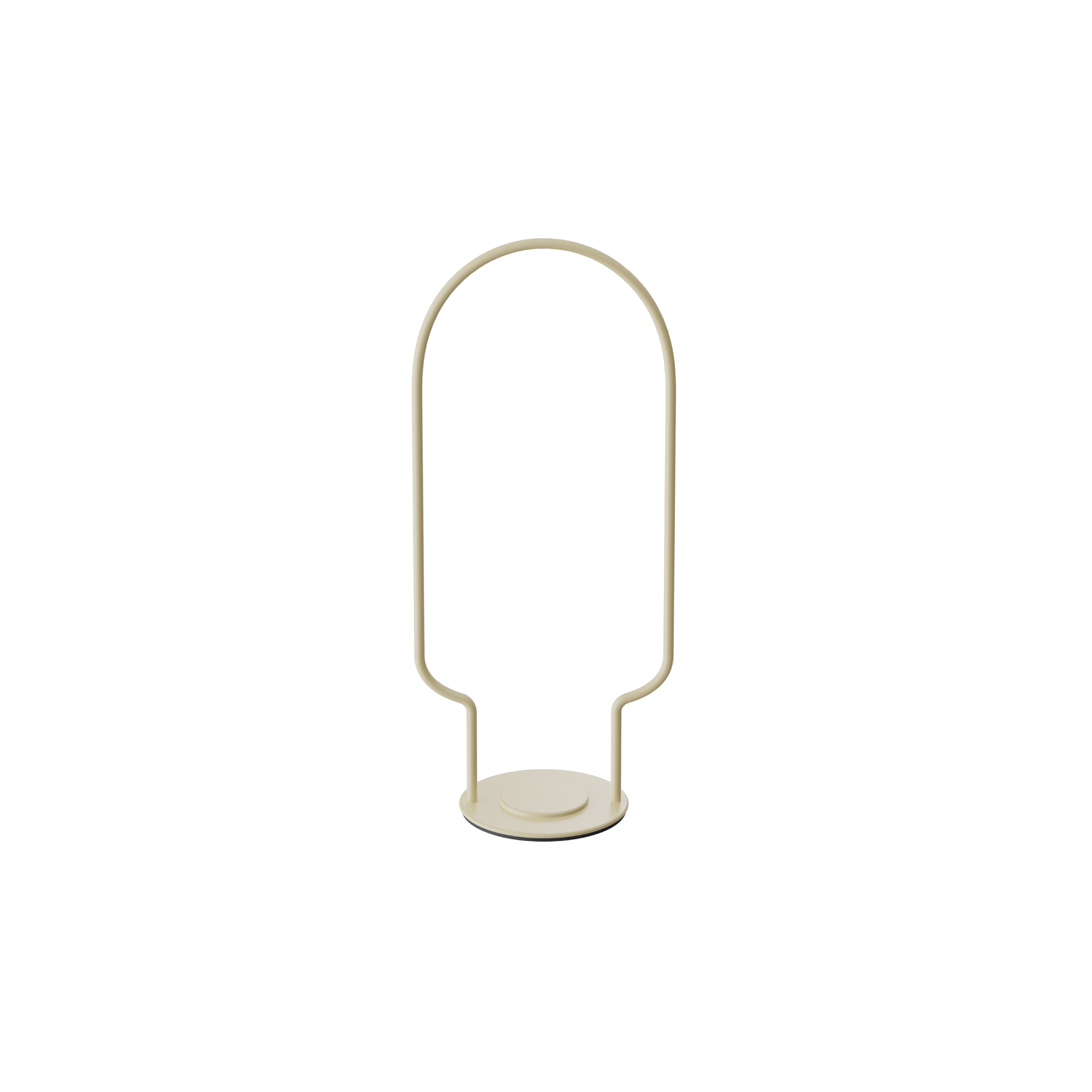 Butter yellow metal lantern on a white background
