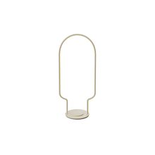 Butter yellow metal lantern on a white background