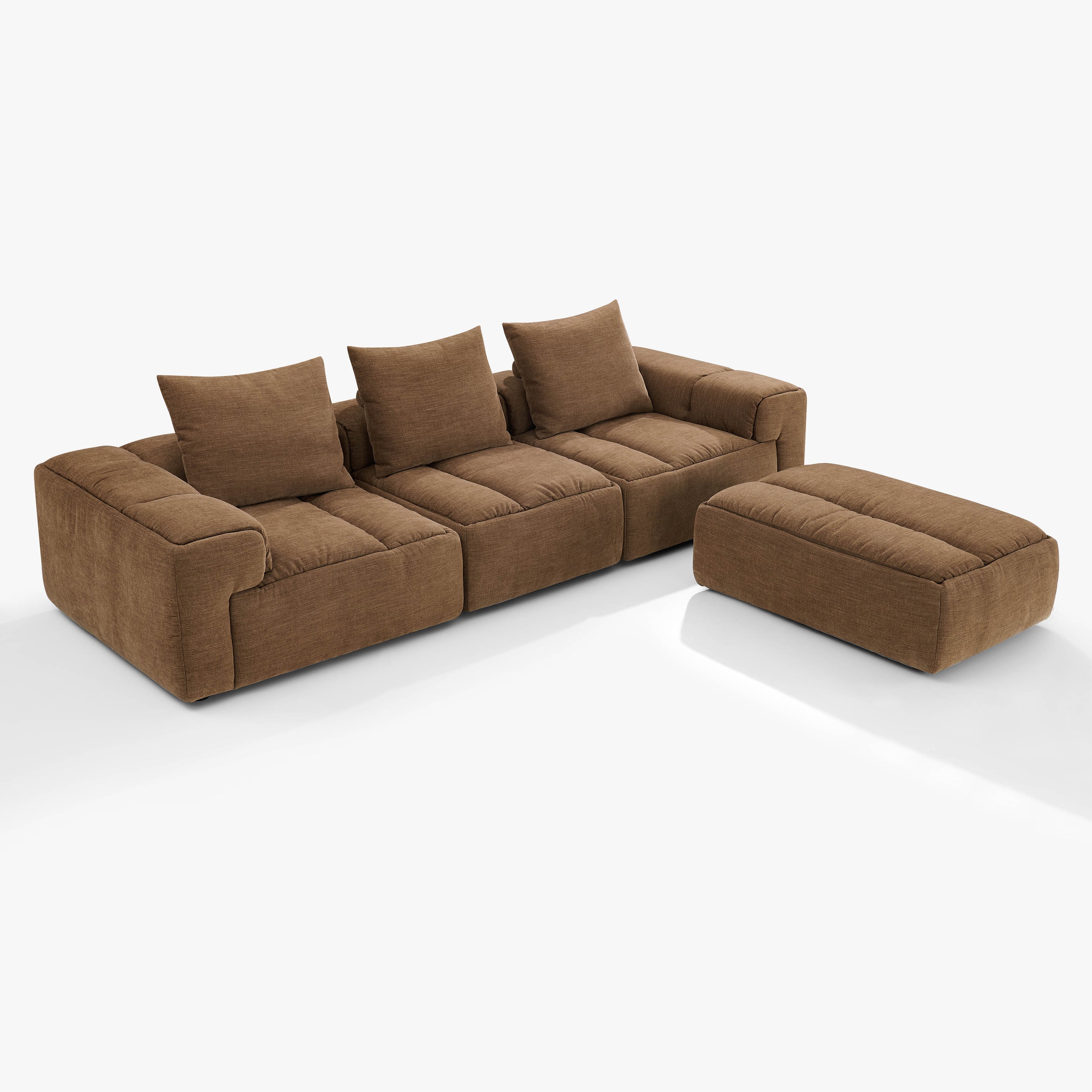 Rue 3 Seat with Ottoman | 4 Piece