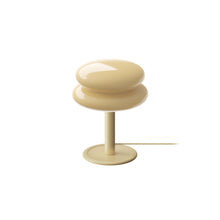 Butter coloured shade with a butter coloured base on a white background