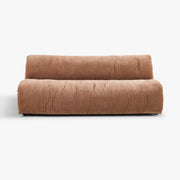 SOLACE armless two-seat module in Bronze upholstery, front studio view