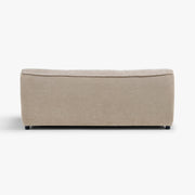 SOLACE armless two-seat module in River Clay upholstery, rear studio view