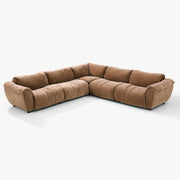 SOLACE five-piece L-shaped modular sofa in Bronze upholstery, three-quarter studio view