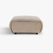 SOLACE ottoman module in River Clay upholstery, front studio view