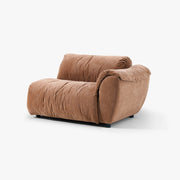 SOLACE right-arm-facing module in Bronze upholstery, three-quarter studio view