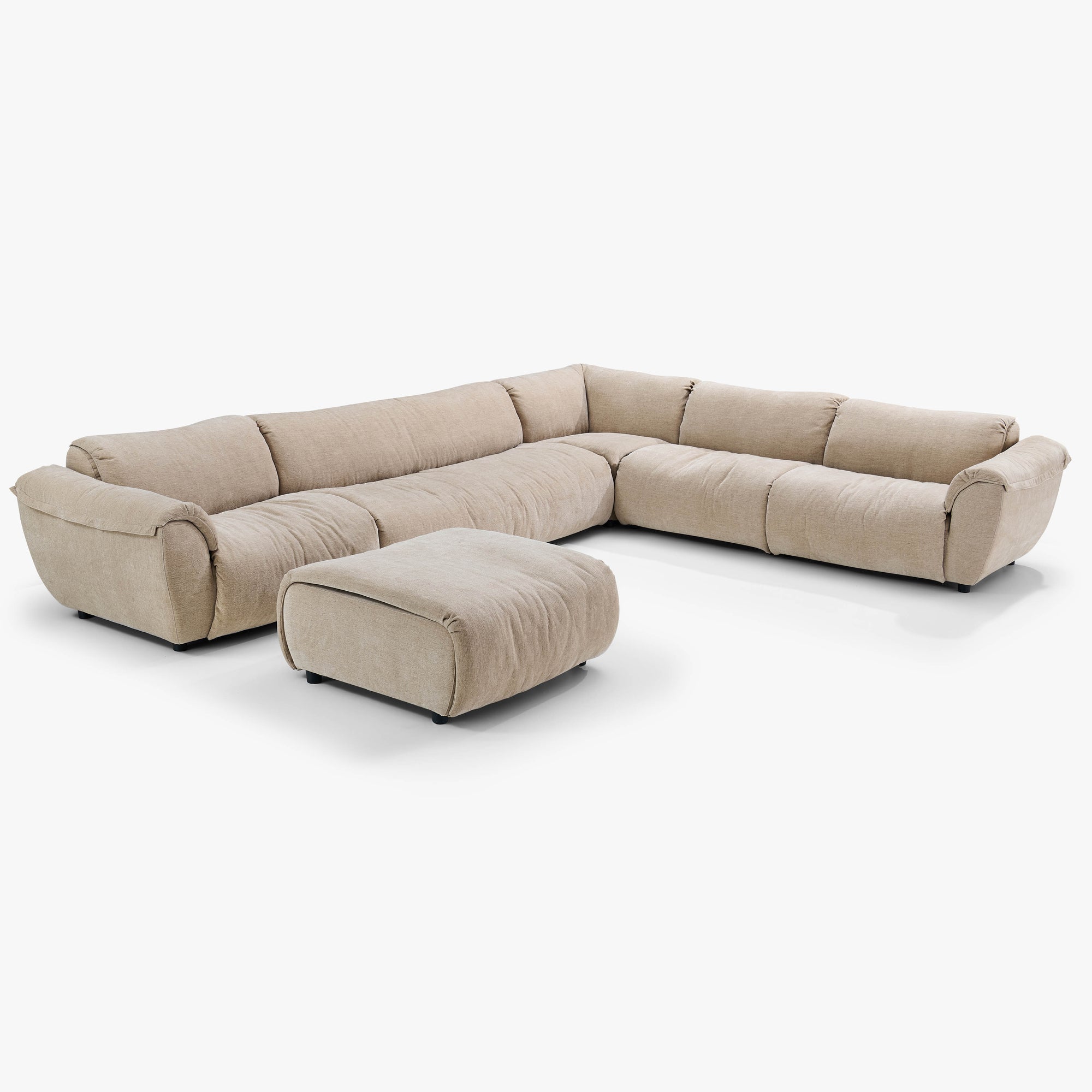 Solace L Shape Modular with Ottoman | 6 Piece