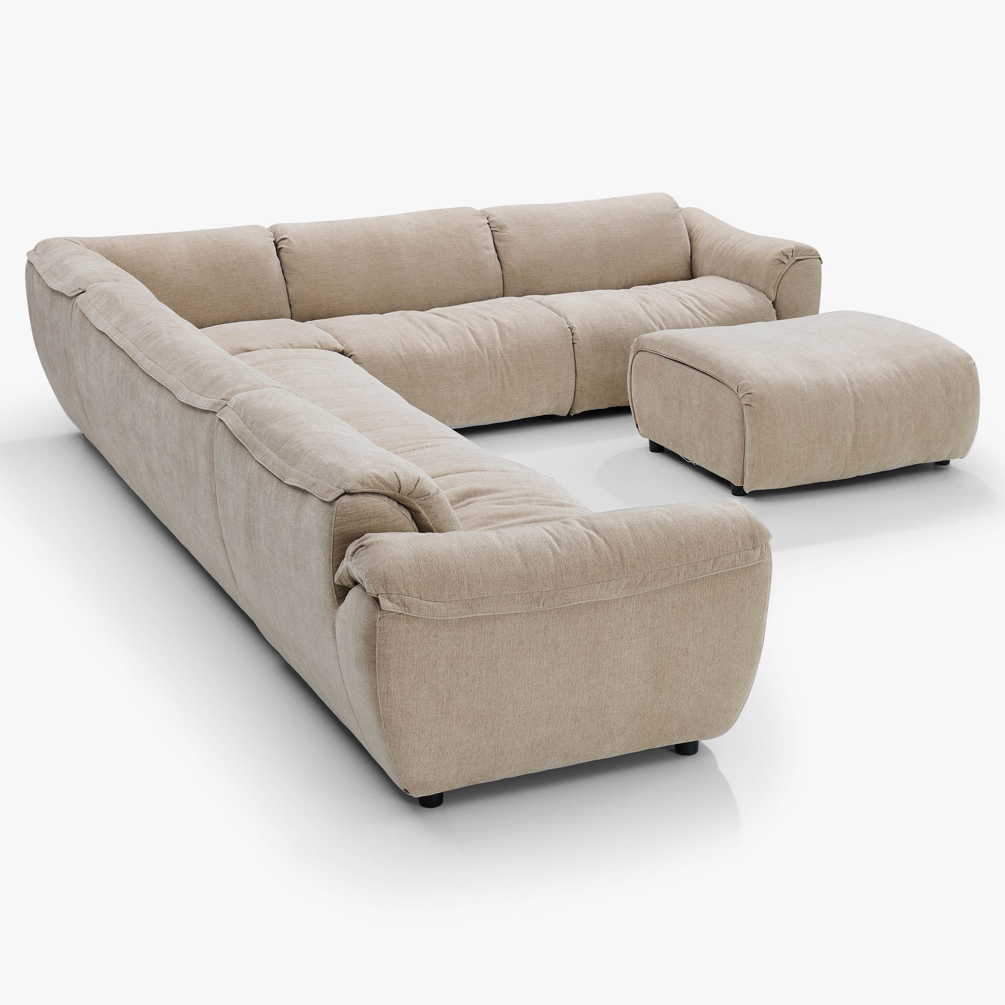Solace L Shape Modular with Ottoman | 6 Piece