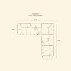 Solace L Shape Modular  | 5 Piece