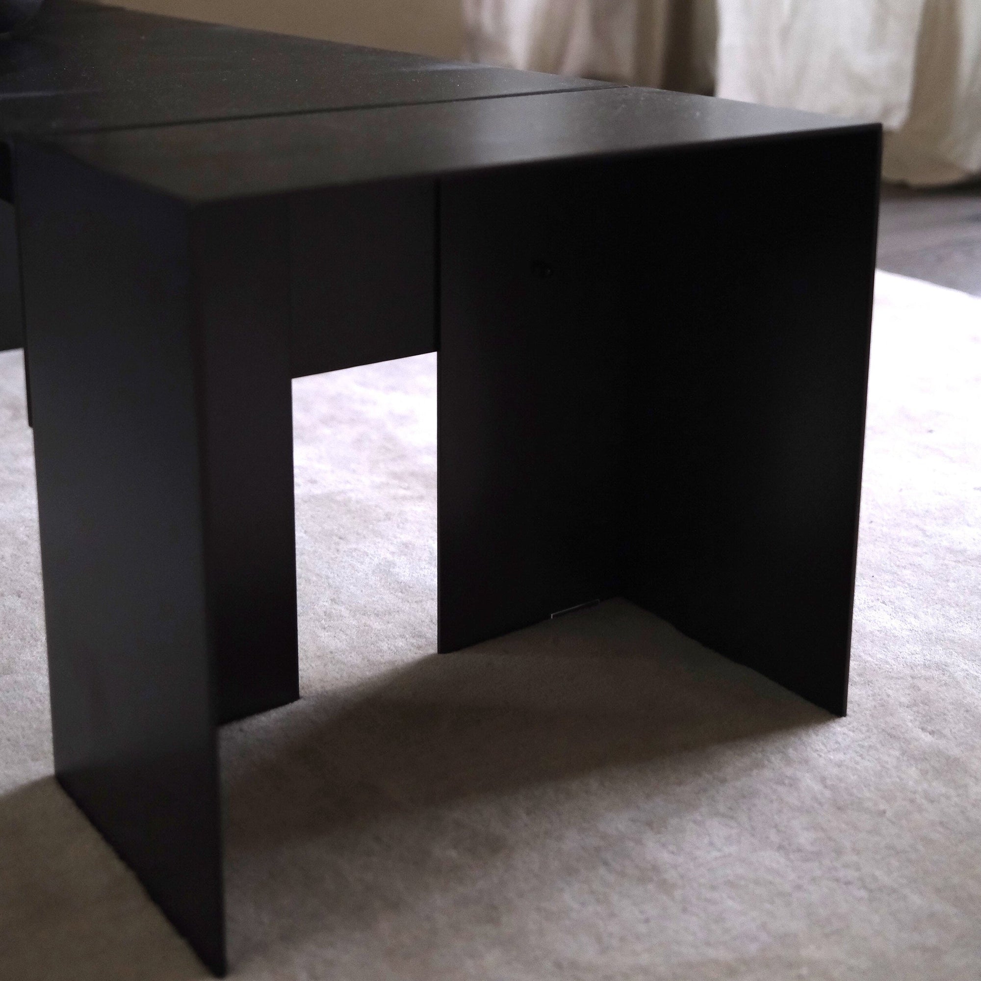 EIRA Occasional Side Table | U Shaped + Open Side